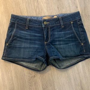 Dark wash Paige Jean shorts